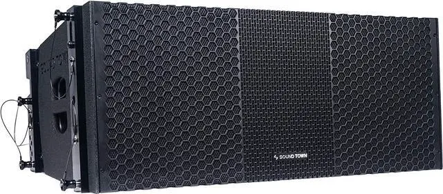 Alt view image 5 of 7 - Sound Town ZETHUS Series Line Array Speaker System with One Dual 18-inch Subwoofer, Four Compact Dual 10-inch PA Speakers, One Stack Adapter, Black (ZETHUS-218S210X4)