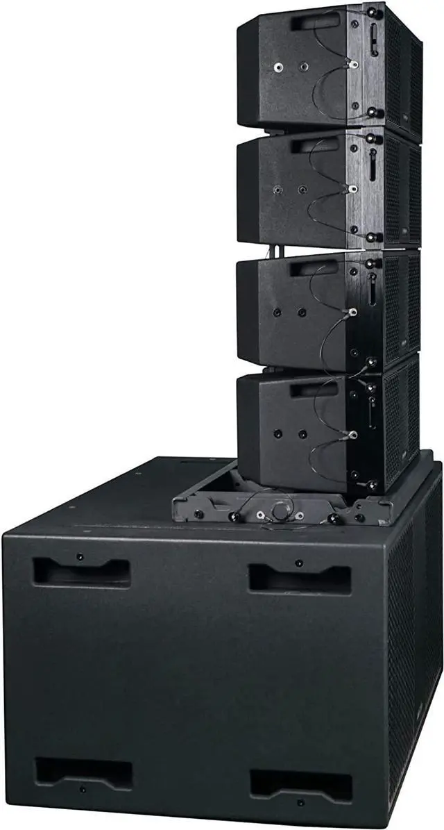 Alt view image 2 of 7 - Sound Town ZETHUS Series Line Array Speaker System with One Dual 18-inch Subwoofer, Four Compact Dual 8-inch PA Speakers, One Stack Adapter, Black (ZETHUS-218S208X4)