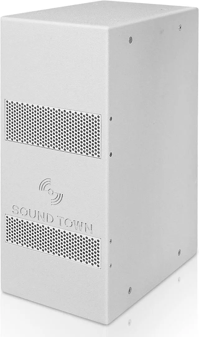 Alt view image 3 of 5 - Sound Town IP55 Certified Dual 8" Weather-Resistant Subwoofer with Folded Horn Design, Gray (TITAN-S28G)