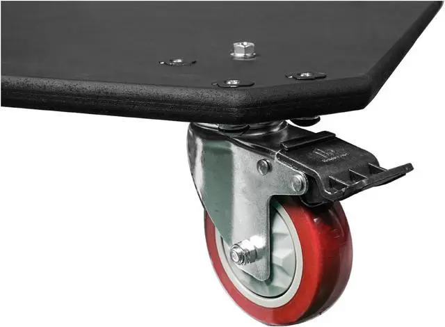 Alt view image 2 of 5 - Sound Town Replacement Caster Board for Road/Rack Case, with 4-inch Wheels and Brakes (STRC-CB)