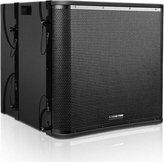Main image of Sound Town ZETHUS Series 18 1600W Line Array Subwoofer, Versatile Installations, Black (ZETHUS-VX118S)
