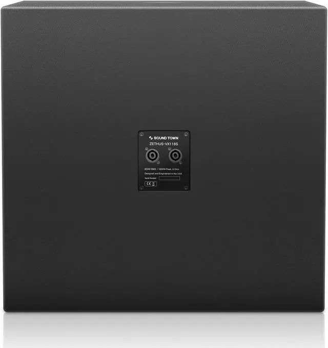 Alt view image 4 of 7 - Sound Town ZETHUS Series 18 1600W Line Array Subwoofer, Versatile Installations, Black (ZETHUS-VX118S)