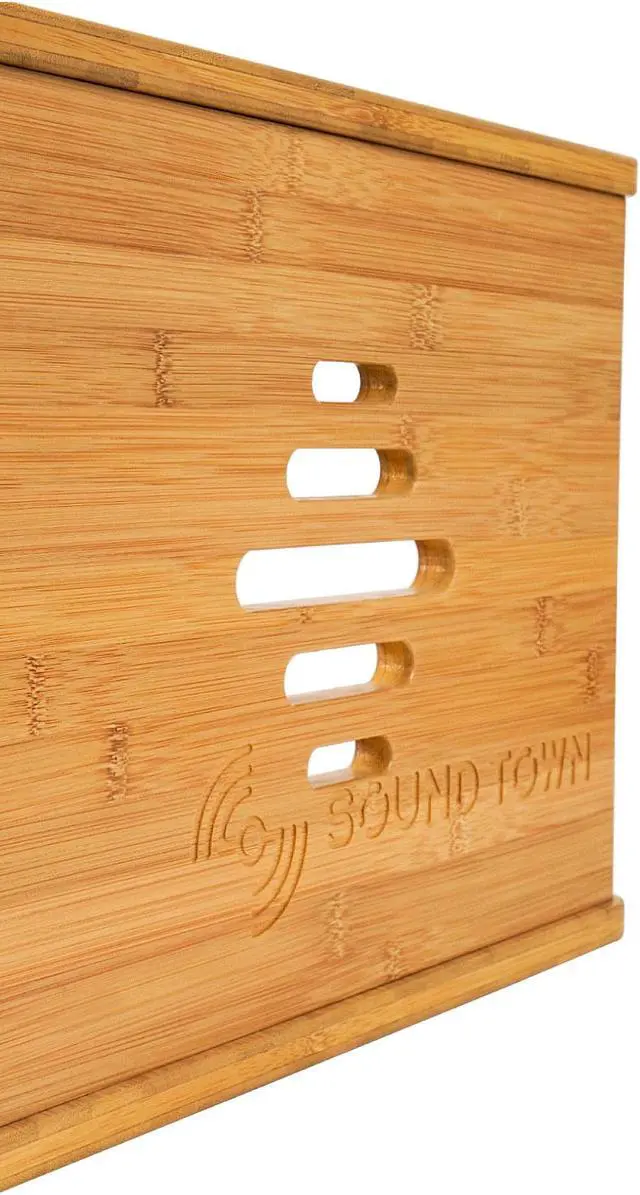 Alt view image 4 of 5 - Sound Town DIY 4U Solid Bamboo Studio Rack - 14.2" Depth, Ventilation for Recording Room, PA/DJ Pro Audio, Home Audio (STBR-4U)