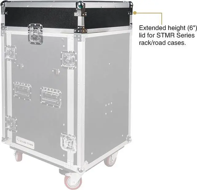 Alt view image 4 of 4 - Sound Town Heavy-Duty Plywood Replacement Lid with Inner Height 6" for STMR Series Rack/Road Case (STMR-LID6)