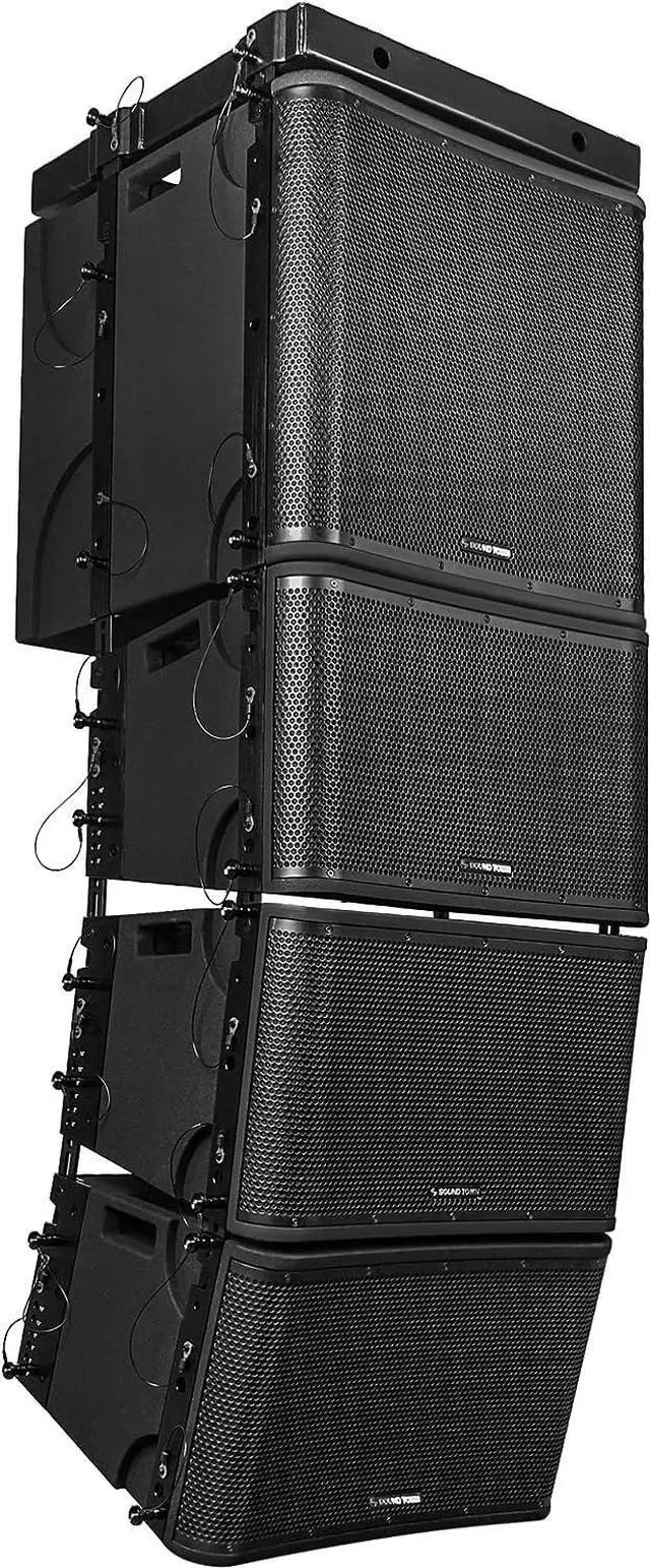 Main image of Sound Town ZETHUS Series Passive Line Array Speaker System with One 18-inch Subwoofer, Three 12-inch Line Array Speakers, Versatile Installations, Black (ZETHUS-VX118S112BX3)
