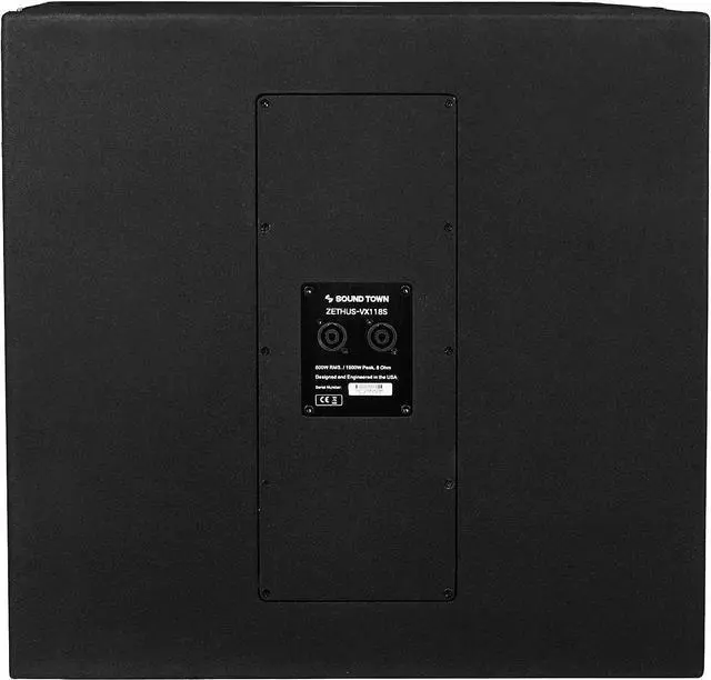 Alt view image 4 of 7 - Sound Town ZETHUS Series Passive Line Array Speaker System with One 18-inch Subwoofer, Three 12-inch Line Array Speakers, Versatile Installations, Black (ZETHUS-VX118S112BX3)