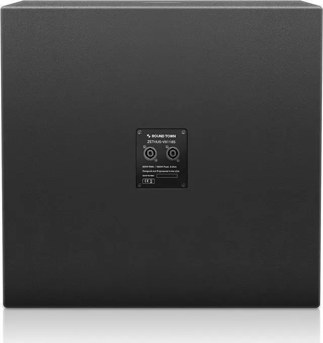 Alt view image 5 of 7 - Sound Town ZETHUS Series Passive Line Array Speaker System with One 18-inch Subwoofer, Two 12-inch Line Array Speakers, Versatile Installations, Black (ZETHUS-VX118S112BX2)