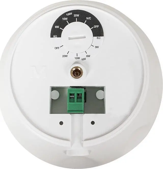 Alt view image 3 of 7 - Sound Town 2-Pack 4" All-Weather Pendant Speaker, IP66, Wall Mount, Landscape, 70V/100V/8-Ohm, Indoor/Outdoor Commercial Speaker for Home and Commercial Installation, White (STPDS-4W-PAIR)