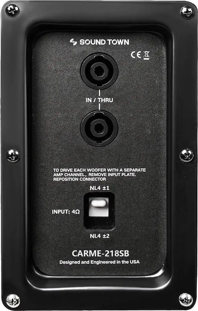 Alt view image 5 of 5 - Sound Town CARME Series Dual 18" 3200W PA/DJ Passive Subwoofer with 4" Voice Coil Bass Reinforcement, for Stages, Bars, Clubs, Concert, Black (CARME-218SB)