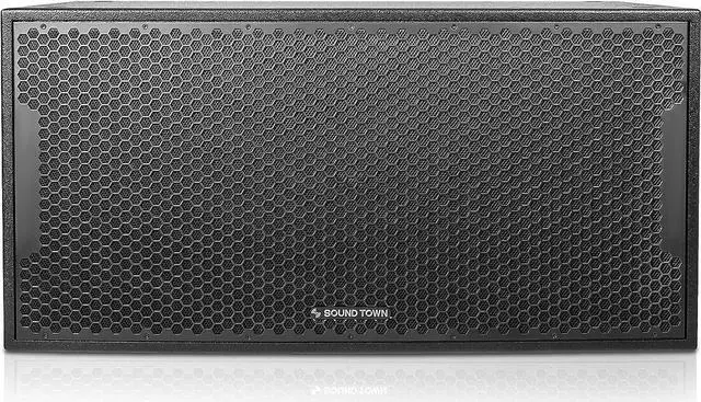 Alt view image 2 of 5 - Sound Town CARME Series Dual 18" 3200W PA/DJ Passive Subwoofer with 4" Voice Coil Bass Reinforcement, for Stages, Bars, Clubs, Concert, Black (CARME-218SB)