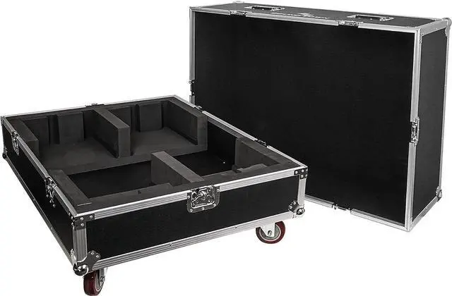Alt view image 4 of 7 - Sound Town ZETHUS Pair of Dual 10-inch Passive Line Array Speaker System with Flight Case, Full Range/Bi-amp Switchable, Black (Z210BX2-IFC)