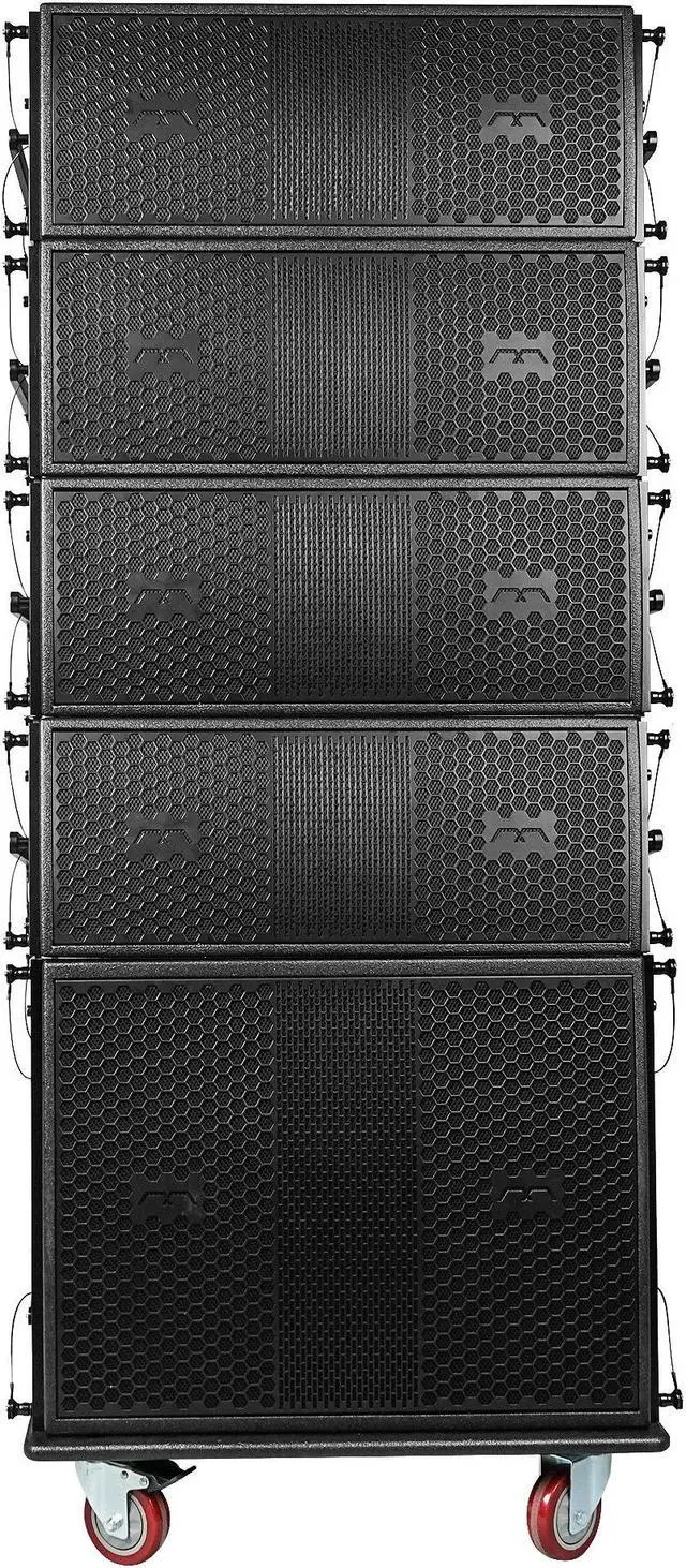 Alt view image 2 of 6 - Sound Town Mode Audio Series Passive Line Array Speaker System with One 18-inch Subwoofer, Four Dual 8-inch Line Array Speakers, Italian Drivers, One Caster Board, Black (FILA-118S208X4OC)