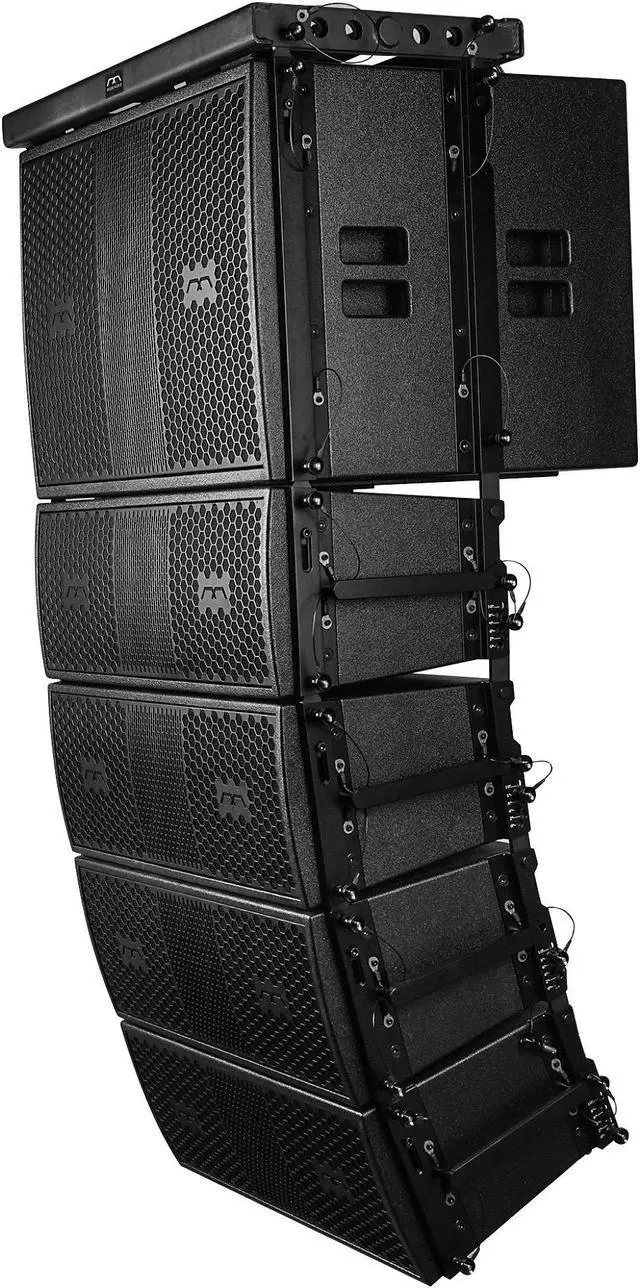 Alt view image 3 of 7 - Sound Town Mode Audio Series Passive Line Array Speaker System with One 18-inch Subwoofer, Four Dual 8-inch Line Array Speakers, Italian Drivers, Full-Range/Bi-Amp Switchable, Black (FILA-118S208X4)
