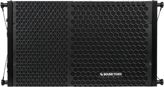 Alt view image 3 of 6 - Sound Town ZETHUS Series 600W Line Array Speaker System with Four 10-inch Passive Line Array Speakers, Full-Range/Bi-Amp Switchable, for Installation, Live Sound, Club, Church, Black (ZETHUS-110X4)
