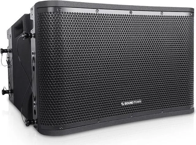 Alt view image 6 of 7 - Sound Town ZETHUS Series Passive Line Array Speaker System with One 18-Inch Subwoofer, Two 12-inch Line Array Speakers, One Caster Board, Full-Range/Bi-Amp Switchable, Black (ZS-V1812X2OC)