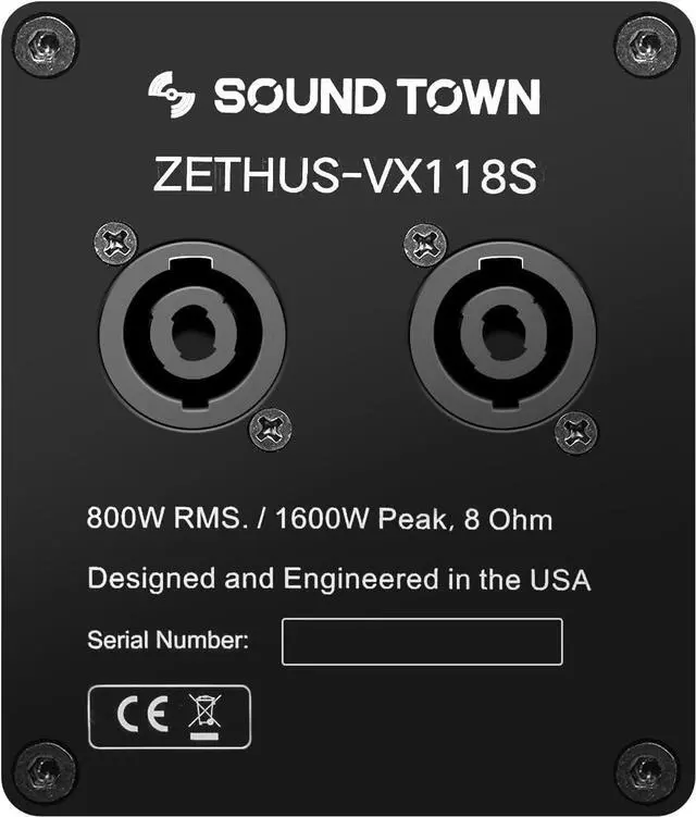 Alt view image 5 of 7 - Sound Town ZETHUS Series Passive Line Array Speaker System with One 18-Inch Subwoofer, Two 12-inch Line Array Speakers, One Caster Board, Full-Range/Bi-Amp Switchable, Black (ZS-V1812X2OC)