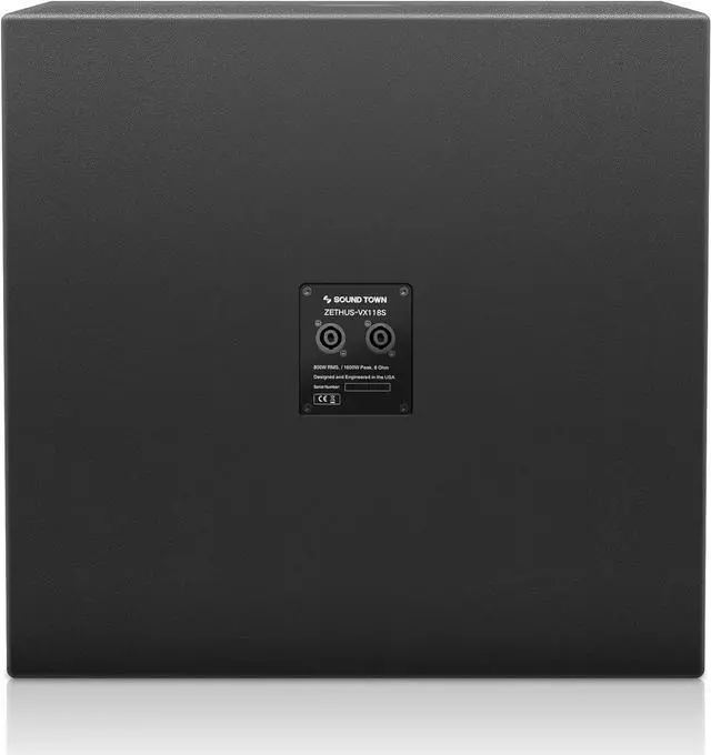 Alt view image 4 of 7 - Sound Town ZETHUS Series Passive Line Array Speaker System with One 18-Inch Subwoofer, Two 12-inch Line Array Speakers, One Caster Board, Full-Range/Bi-Amp Switchable, Black (ZS-V1812X2OC)