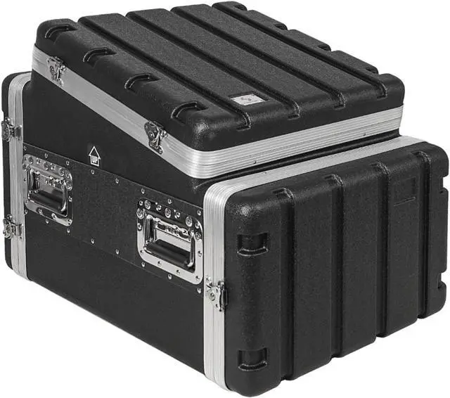 Main image of Sound Town Lightweight and Compact 6U ATA ABS Rack Case, with Slant Mixer Top, 21" Depth, 10U Top and 6U Side Spaces (STMR-A10X6U)