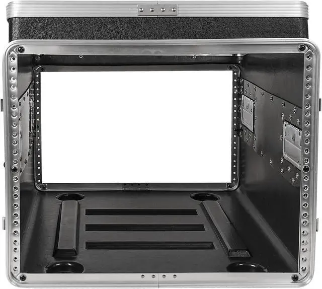 Alt view image 3 of 7 - Sound Town Lightweight and Compact 6U ATA ABS Rack Case, with Slant Mixer Top, 21" Depth, 10U Top and 6U Side Spaces (STMR-A10X6U)