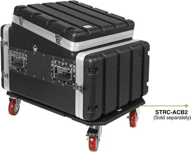 Alt view image 5 of 7 - Sound Town Lightweight and Compact 6U ATA ABS Rack Case, with Slant Mixer Top, 21" Depth, 10U Top and 6U Side Spaces (STMR-A10X6U)