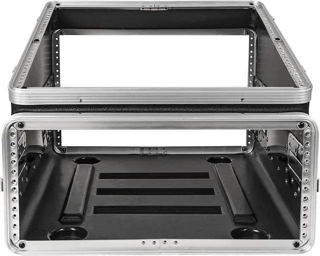 Alt view image 2 of 7 - Sound Town Lightweight and Compact 4U ATA ABS Rack Case, with Slant Mixer Top, 21" Depth, 10U Top and 4U Side Spaces (STMR-A10X4U)