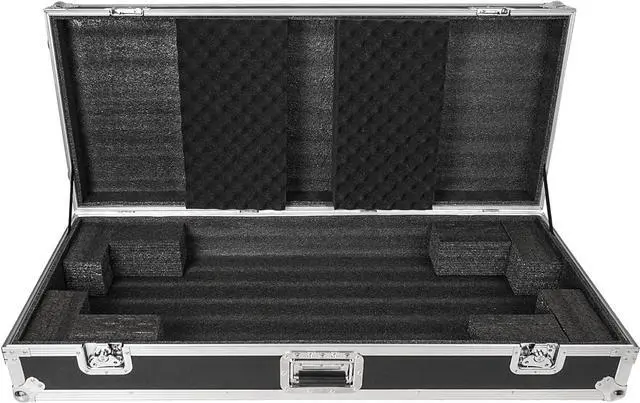 Alt view image 2 of 7 - Sound Town Plywood 61-Note Keyboard ATA Flight Case, with Recessed Wheels, Handles and Latches, High-density Foam Interior (STRC-KB61W)