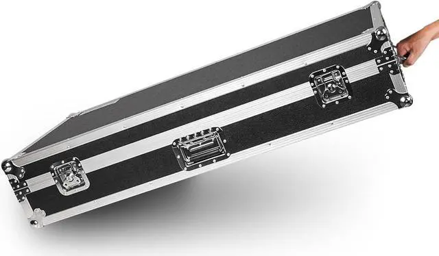 Alt view image 6 of 7 - Sound Town Plywood 61-Note Keyboard ATA Flight Case, with Recessed Wheels, Handles and Latches, High-density Foam Interior (STRC-KB61W)