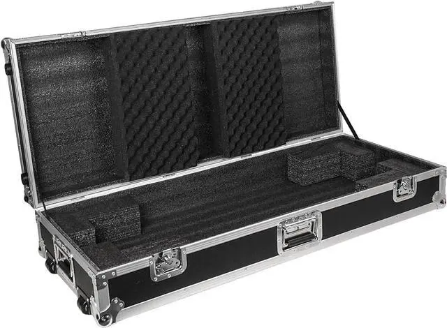 Main image of Sound Town Plywood 61-Note Keyboard ATA Flight Case, with Recessed Wheels, Handles and Latches, High-density Foam Interior (STRC-KB61W)