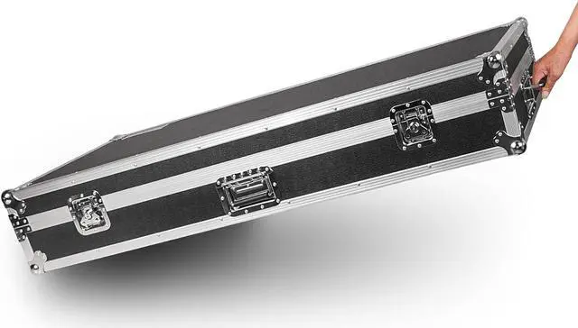 Alt view image 5 of 7 - Sound Town Plywood 76-Note Keyboard ATA Flight Case, with Recessed Wheels, Handles and Latches, High-density Foam Interior (STRC-KB76W)