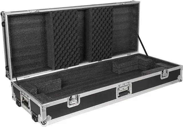 Main image of Sound Town Plywood 76-Note Keyboard ATA Flight Case, with Recessed Wheels, Handles and Latches, High-density Foam Interior (STRC-KB76W)
