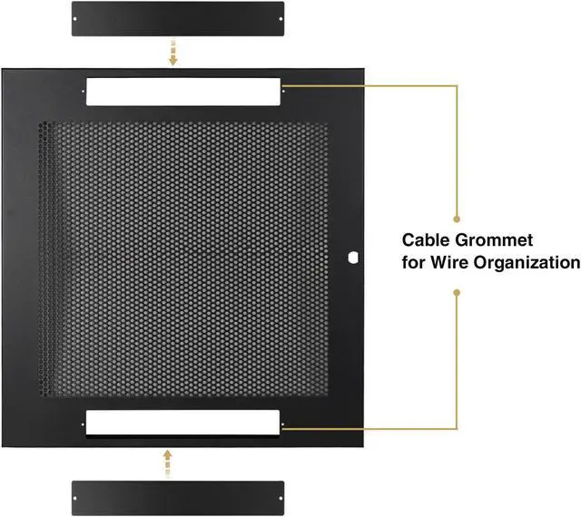Alt view image 3 of 6 - Sound Town Server Rack Doors, for STRK-M12U Server Rack (STRK-DS12U)
