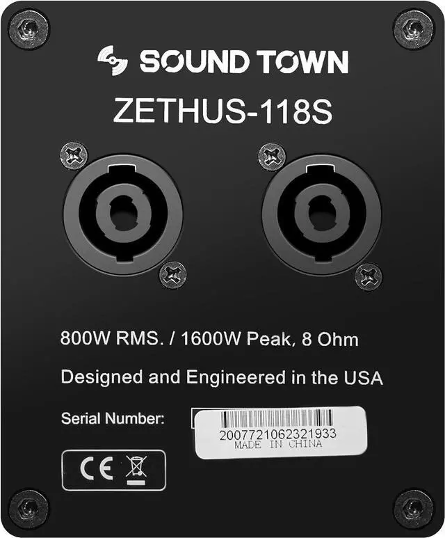 Alt view image 4 of 7 - Sound Town ZETHUS Series Passive Line Array Speaker System with One 18-inch Line Array Subwoofer, Four Dual 10-inch Line Array Speakers, One Caster Board, Black (ZS-118S210X4OC)