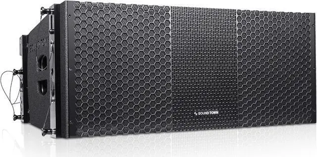Alt view image 5 of 7 - Sound Town ZETHUS Series Passive Line Array Speaker System with One 18-inch Line Array Subwoofer, Four Dual 10-inch Line Array Speakers, One Caster Board, Black (ZS-118S210X4OC)