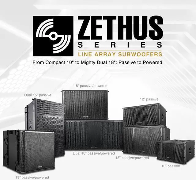 Alt view image 6 of 6 - ZETHUS Series 18" 1600W Line Array Subwoofer, Black for Bars, Clubs, Restaurants, Churches, Schools (ZETHUS-118S)