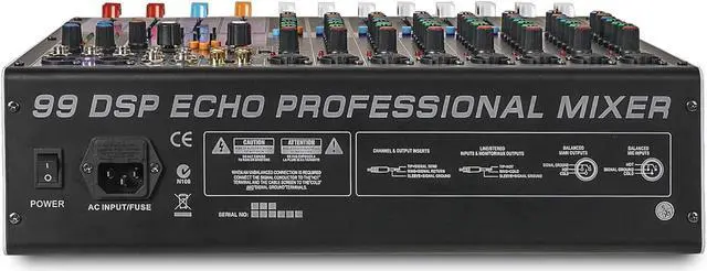 Alt view image 4 of 4 - Sound Town 8-Channel Professional Audio Mixer with 99 DSP, USB MP3 Bluetooth, Dual 7-band EQ, 48V Phantom Power & Mute, Recording (TRITON-TX802)