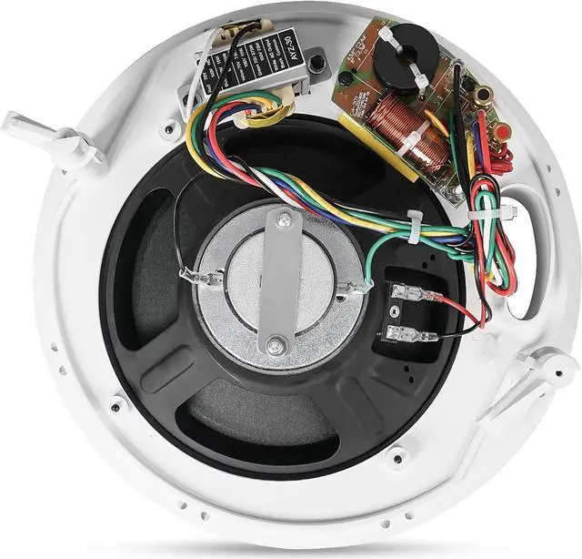Alt view image 4 of 4 - Sound Town Pair of 8" Two-Way Coaxial in-Ceiling Speaker, Flush Mount, 70V/100V/8-Ohm Operation, Magnetic Grill, White (STCS8N-PAIR)
