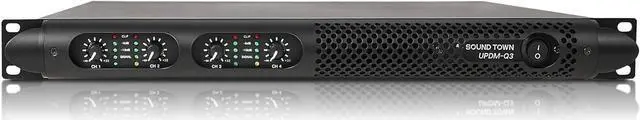 Main image of Sound Town Lightweight 1U 4-Channel PA/DJ Power Amplifier, 4 x 1150W at 4-Ohm for Installation, Conference (UPDM-Q3)