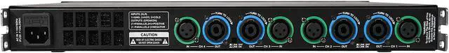 Alt view image 4 of 4 - Sound Town Lightweight 1U 4-Channel PA/DJ Power Amplifier, 4 x 1150W at 4-Ohm for Installation, Conference (UPDM-Q3)