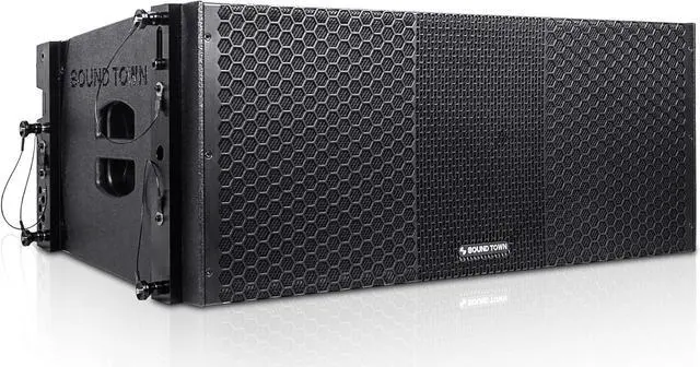 Alt view image 3 of 7 - Sound Town ZETHUS Series Powered Line Array Speaker System with One 18-inch Line Array Subwoofer, Four Dual 10-inch Line Array Speakers, One Caster Board, Black (ZS-118SP210BP4C)