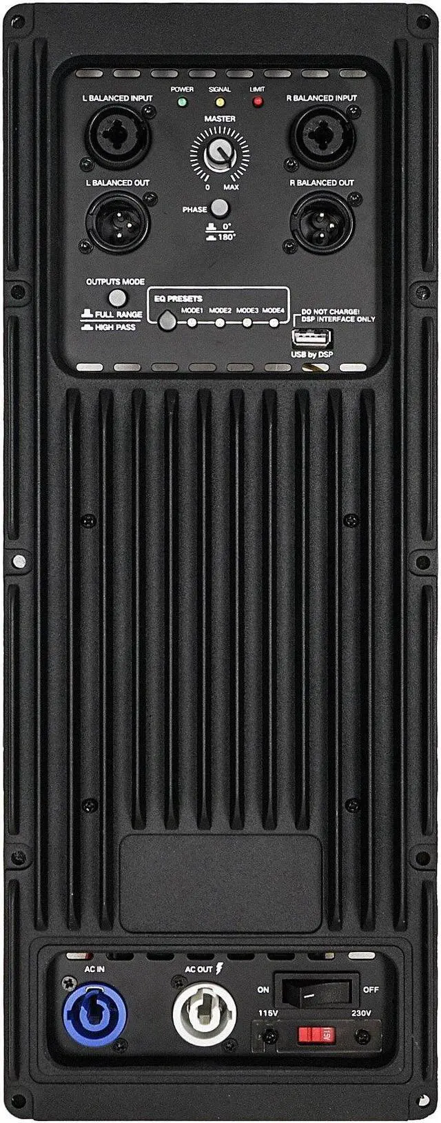 Alt view image 6 of 7 - Sound Town ZETHUS Series Powered Line Array Speaker System with One 18-inch Line Array Subwoofer, Four Dual 10-inch Line Array Speakers, One Caster Board, Black (ZS-118SP210BP4C)