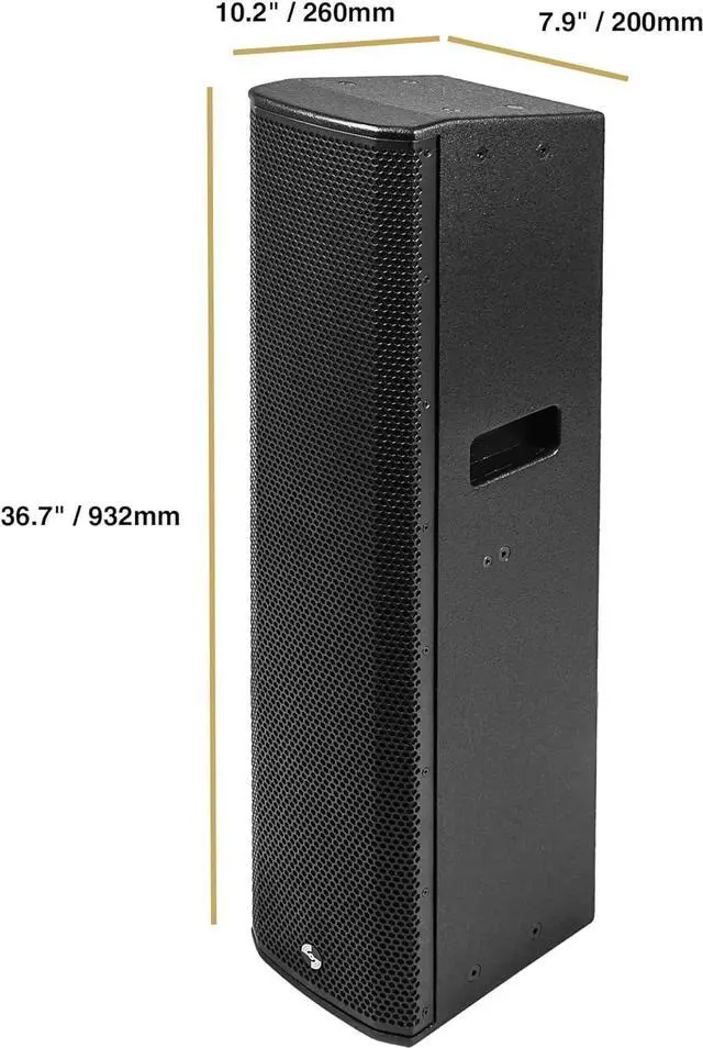 Alt view image 3 of 7 - Sound Town High-Power Powered Column Line Array Speaker with 4x6.5 Woofers, Dual Compression Drivers, Class-D with DSP, TWS, Birch Plywood, Wall Mount for Installations, Conference, Black (CARPO-K8PW)