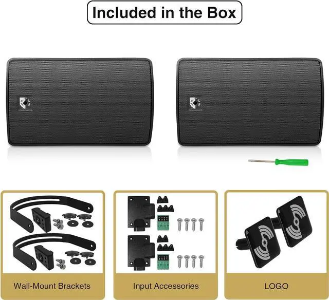 Alt view image 7 of 7 - Sound Town Commercial Restaurant Bluetooth Amplifier + Surface-Mount Speaker Set, with One 6-Zone 70V/100V Amplifier with Bluetooth, 12 x 6.5-Inch Surface-Mount Speakers, Black (PAC360X12TV6B)
