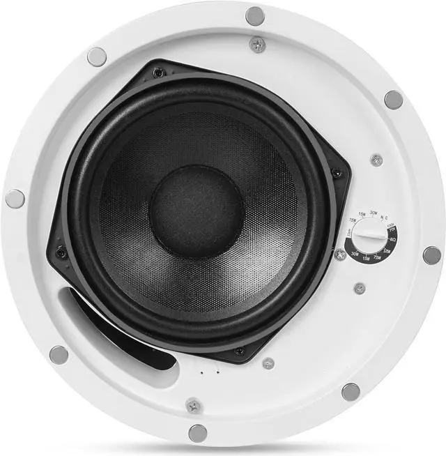 Alt view image 5 of 7 - Sound Town Commercial Restaurant Bluetooth Amplifier + in-Ceiling Speaker Set, with One 6-Zone 70V/100V Amplifier with Bluetooth, 12 x Two-Way 6.5-Inch in-Ceiling Speakers, White (PAC180X12CS6N)