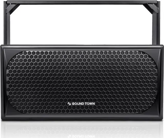 Alt view image 2 of 4 - Sound Town IP55 Certified Dual 10-Inch Weather-Resistant Subwoofer w/U Bracket for Installation, Fiber Glass Enclosure, Black (TITAN-FG210SUB)