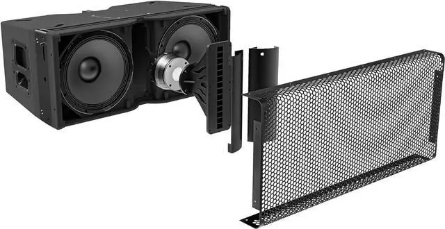 Alt view image 5 of 7 - Sound Town Dual 12-Inch Three-Way 3200 Watts Full-Range Variable Curvature Line Array Loudspeaker, with Coaxial Neodymium MF/HF, Neodymium LF, Plywood, Black (ZETHUS-212LMH)