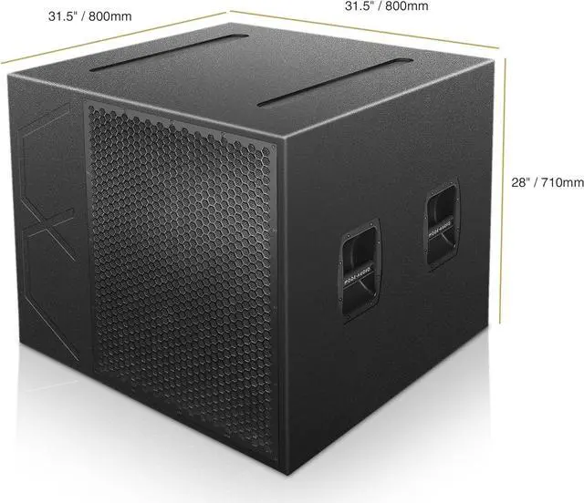 Alt view image 5 of 5 - Sound Town Mode Audio ULM Series 24-Inch 3000 Watts Subwoofer with Neodymium LF Driver, Folded Horn Design, Baltic Birch Plywood, Black (ULM-24)