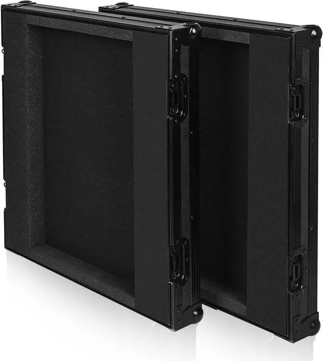 Alt view image 5 of 6 - Sound Town Black Series Shock Mount 12U ATA Plywood Rack Case with 21" Rackable Depth, All-Black Anodized Hardware and Casters, Pro Tour Grade (STRC-SPB12UW)
