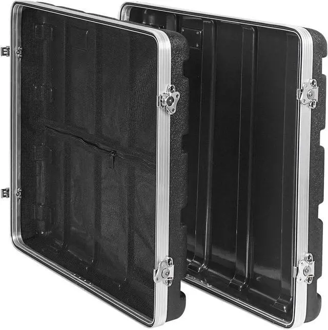 Alt view image 12 of 14 - Sound Town Lightweight 10U PA DJ Rack/Road Case with 9U Rack Space, ABS Construction, 19 Depth, Retractable Handle, Wheels and Heavy-Duty Latches (STRC-A10UT)