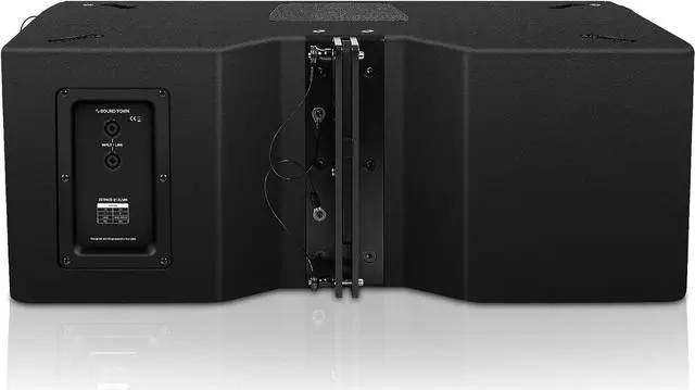Alt view image 5 of 7 - Sound Town ZETHUS Series 3200W Line Array Speaker System with Four Dual 12-inch Full-Range Variable Curvature Line Array Speakers, Coaxial Neodymium MF/HF, Neodymium LF, Black (ZS-212X4)