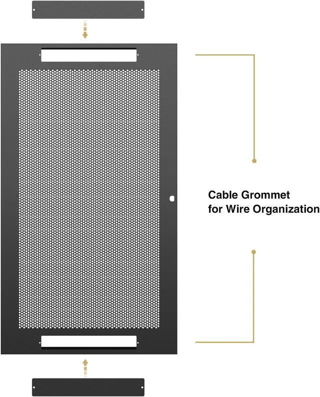 Alt view image 3 of 7 - Sound Town Server Rack Doors, for STRK-M21U Server Rack (STRK-DS21U)